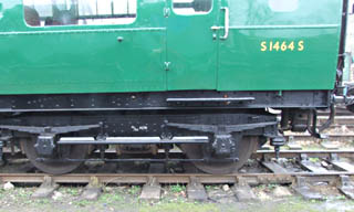 Underframe detail of Bulleid Open Third No S1464S - 4 April 2009 - Richard Salmon